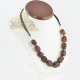 Baltic amber necklace nuggets on leather